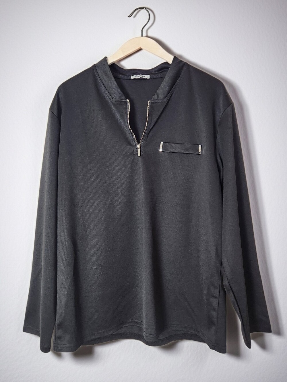 Coofandy Black Quarter Zip Casual Pullover Size M